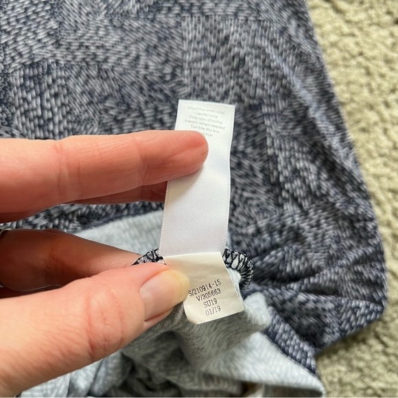 Athleta‎ Santorini navy printed high neck modal dress size medium - Picture 7 of 9